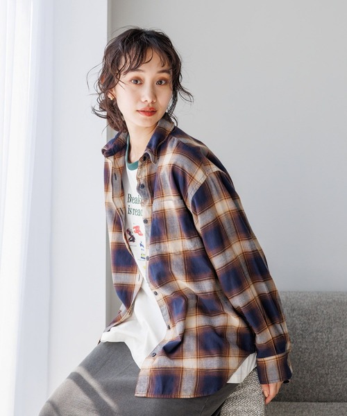 niko and…（ニコアンド） 長袖シャツ MEDIUM グレー レディース