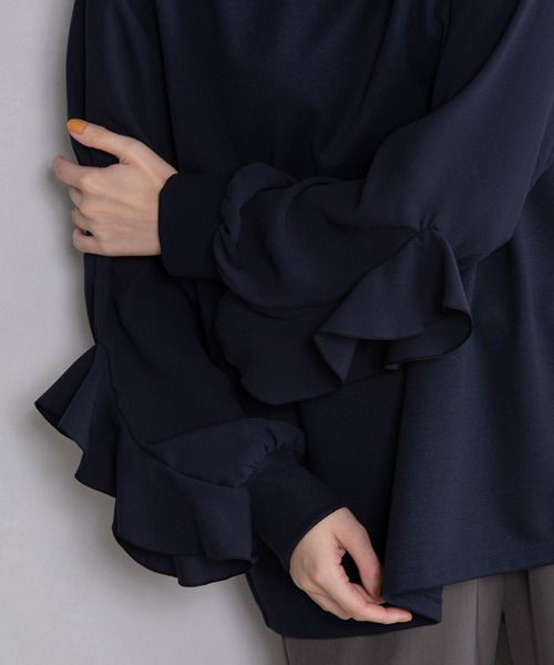 「MARECHAL TERRE」 長袖カットソー MEDIUM ネイビー レディース_画像7