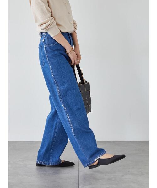 「Lugnoncure」 デニムパンツ M オフホワイト レディース_画像7