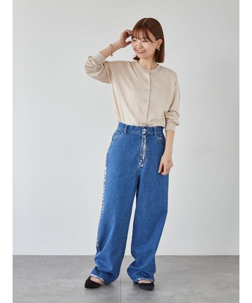 「Lugnoncure」 デニムパンツ M オフホワイト レディース_画像9