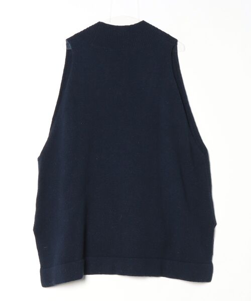 「mizuiroind」 ニットベスト - ネイビー レディース_画像2