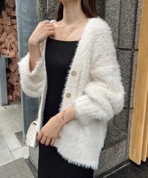 「one after another NICE CLAUP」 カーディガン FREE ライトピンク レディース_画像8