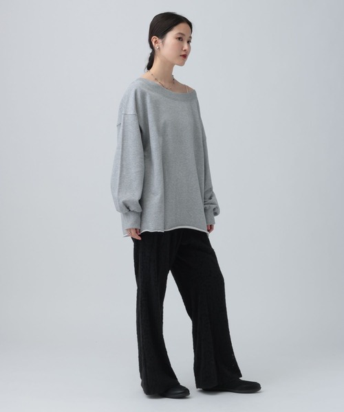 LEPSIM裾レース付きパンツ グレー LEPSIM（レプシィム） パンツ 起毛レースパンツ 638770 レディース