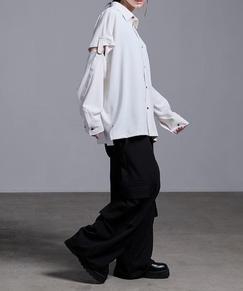 「Loose/ルース」 長袖シャツ M ブラック メンズ_画像5