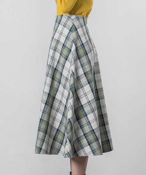 「QUEENS COURT」 フレアスカート L ホワイト系その他 レディース_画像3