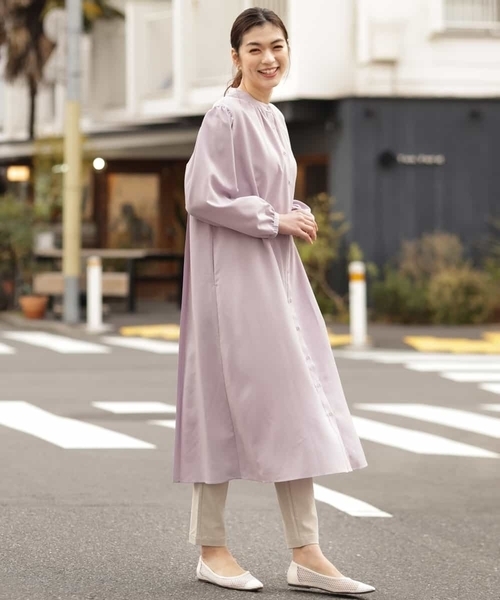 「a.v.v」 長袖ワンピース 34 ブラック レディース