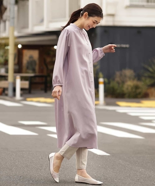 「a.v.v」 長袖ワンピース 34 ブラック レディース