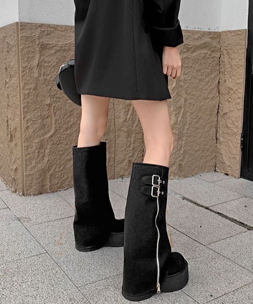「yuue' ( wear )」 ロングブーツ 23.5cm ブラック レディース_画像8