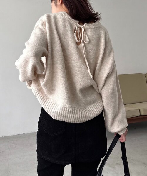 「CAPRICIEUX LE'MAGE」 長袖ニット FREE ボルドー レディース_画像9