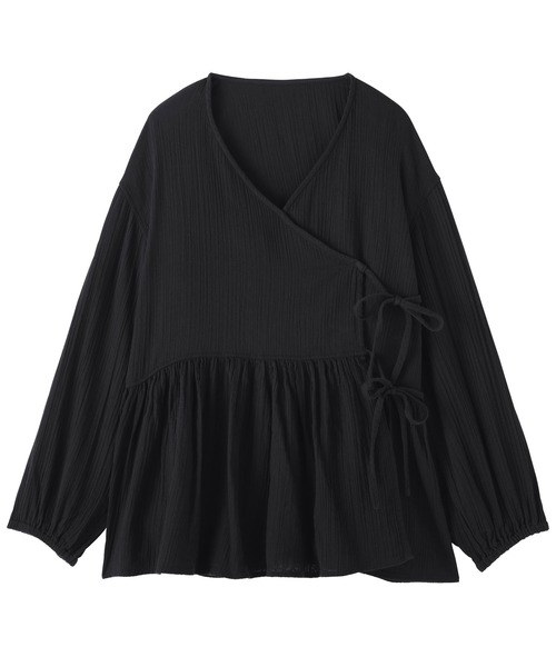 新品❣️楊柳プリーツ袖ニット （黒） 袖楊柳シアー美ラインワンピース - ベルーナ【公式】