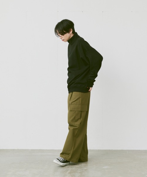 「flaner」 スウェットカットソー MEDIUM グレー レディース_画像2