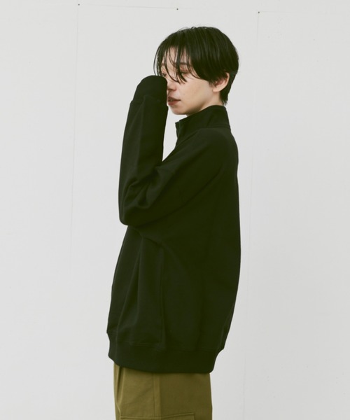 「flaner」 スウェットカットソー MEDIUM グレー レディース_画像3