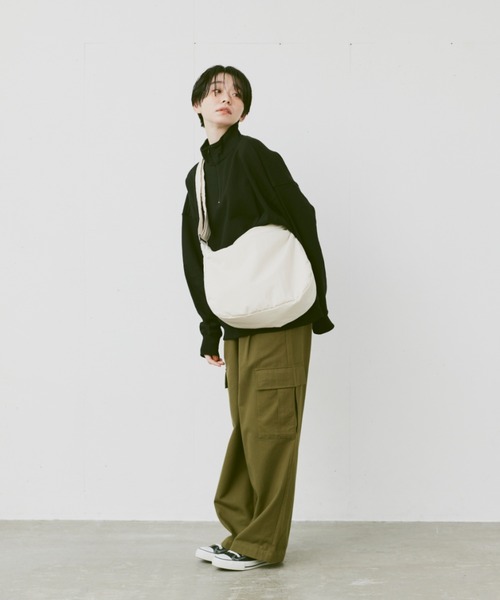 「flaner」 スウェットカットソー MEDIUM グレー レディース_画像5