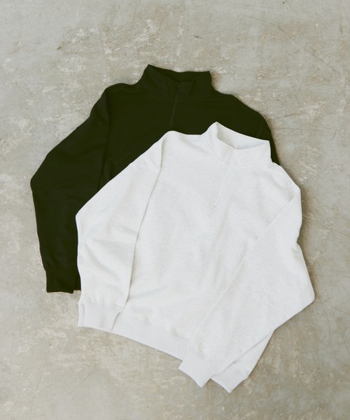 「flaner」 スウェットカットソー MEDIUM グレー レディース_画像9