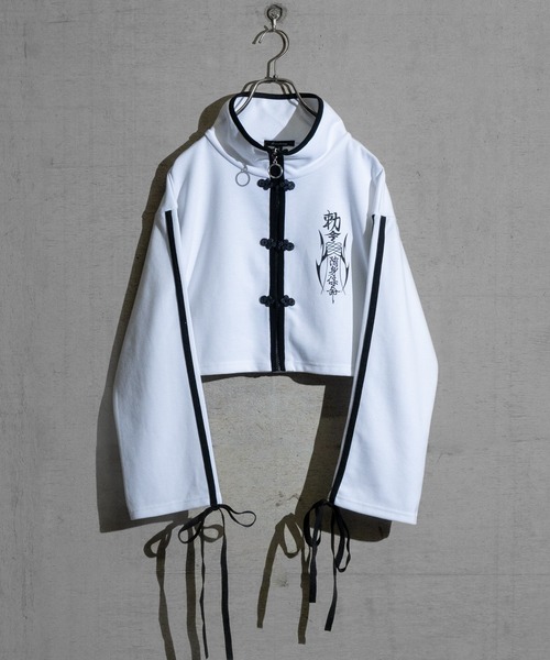 「JOHN'S CLOSET」 「resham」カーディガン FREE ホワイト×ブラック レディース_画像5