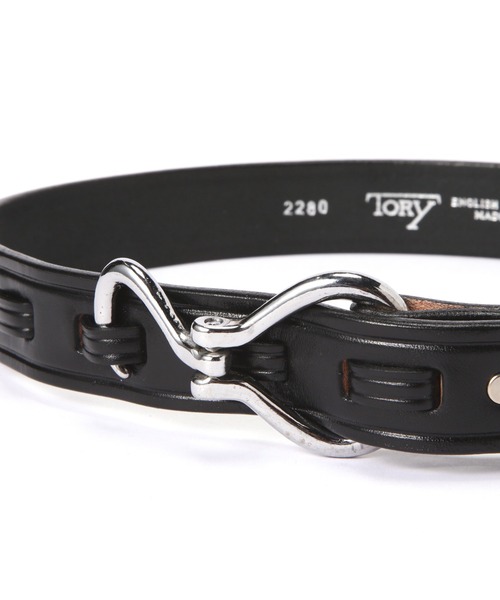 「TORY LEATHER」 ベルト 34 ブラック メンズ_画像4