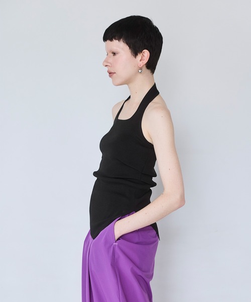 OMMO（オーエムエムオー） ニット セーター HALTER NECK TUCK KT TOP 