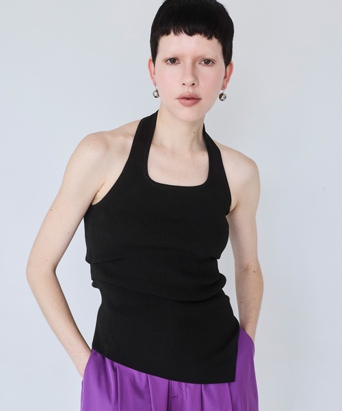 OMMO（オーエムエムオー） ニット セーター HALTER NECK TUCK KT TOP