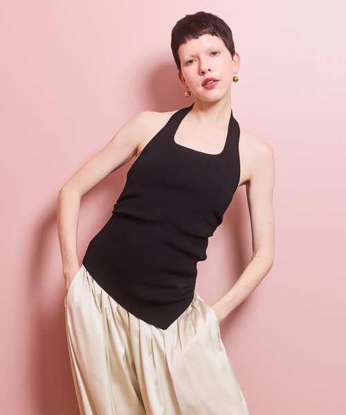OMMO（オーエムエムオー） ニット セーター HALTER NECK TUCK KT TOP