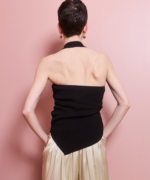 OMMO（オーエムエムオー） ニット セーター HALTER NECK TUCK KT TOP
