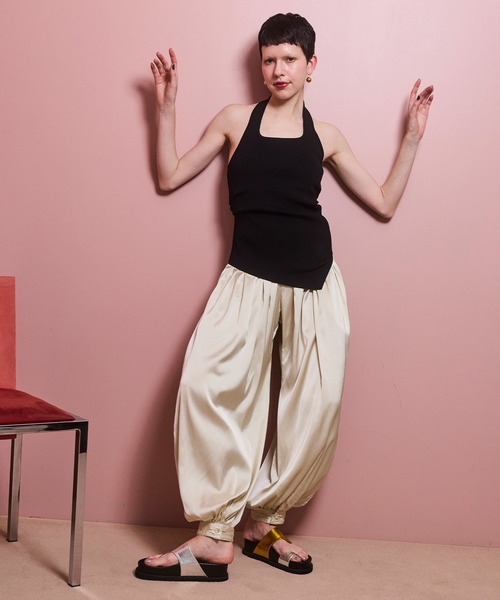 OMMO（オーエムエムオー） ニット セーター HALTER NECK TUCK KT TOP