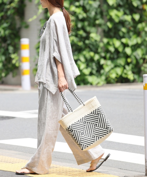 JOURNAL STANDARD」 イージーパンツ 36 ホワイト×ホワイト レディース