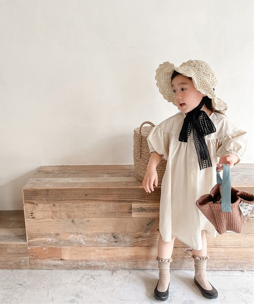 「aimoha」 「KIDS」長袖ワンピース 80 ダークグレー キッズ_画像3