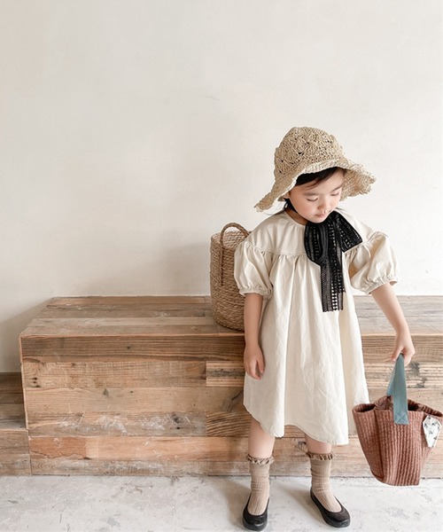 「aimoha」 「KIDS」長袖ワンピース 80 ダークグレー キッズ_画像4