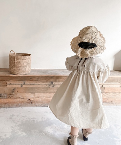 「aimoha」 「KIDS」長袖ワンピース 80 ダークグレー キッズ_画像9