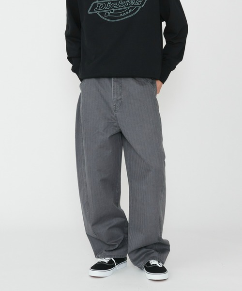 Dickies（ディッキーズ） パンツ ヘリンボーン ウォッシュド パンツ