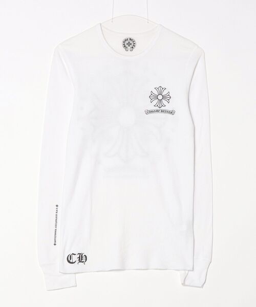 Chrome Hearts ホワイト長袖カットソー CHROME HEARTS（クロムハーツ） 長袖Tシャツ S ホワイト メンズ