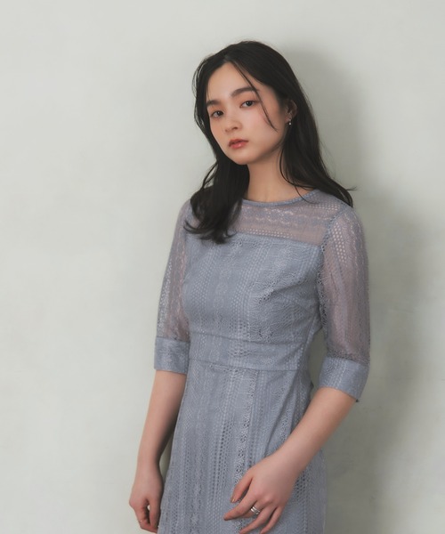 Rose of Sharon ドレス 総レースバックリボンマーメイドドレス