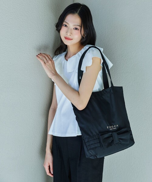 新品未使用 TOCCA ブラック トートバッグ サブバッグ エコバッグ TOCCA（トッカ） エコバッグ HOLDING KNOT SUBBAG サブバッグ