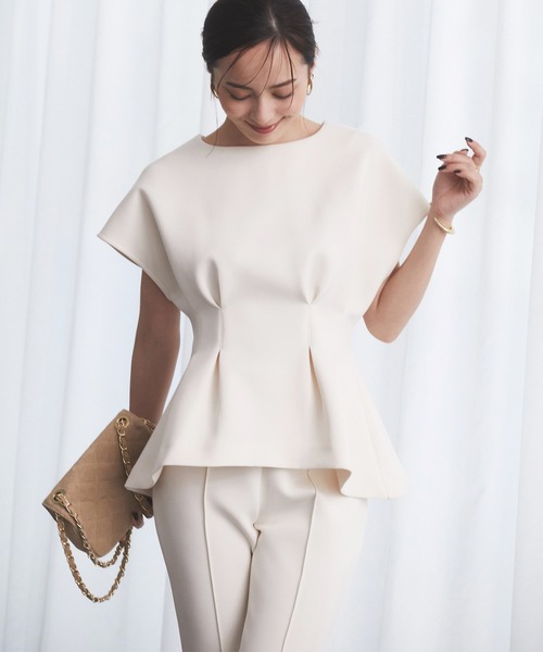 「anuans」 パンツ MEDIUM アイボリー レディース_画像6