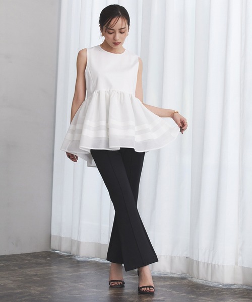 「anuans」 パンツ MEDIUM アイボリー レディース_画像8