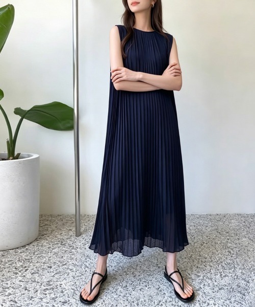 ワンピース 夏 シアープリーツワンピース : ZOZOTOWN Yahoo!店 - 通販