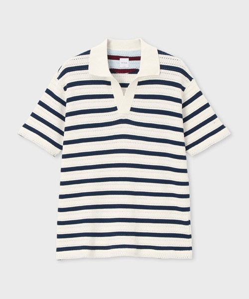 ポロシャツ メッシュボーダー スキッパーポロシャツ / 163522 932Z メンズ
