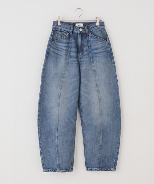 ジーンズ デニム デニムパンツ 「DALA / ダラ」 LIDO ANKLE JEAN W/SEAM BEIGE PATCH レディースの画像