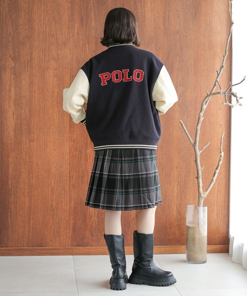 「POLO BCS」 スタジャン LARGE ベージュ レディース_画像2