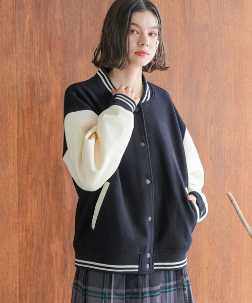 「POLO BCS」 スタジャン LARGE ベージュ レディース_画像3