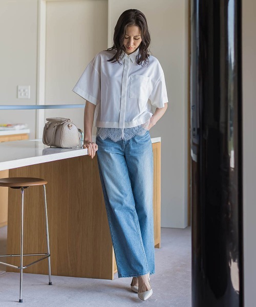 uvカット ブラウス シャツ エディター東原妙子×LAUTREAMONT/レースシャツ レディースの画像