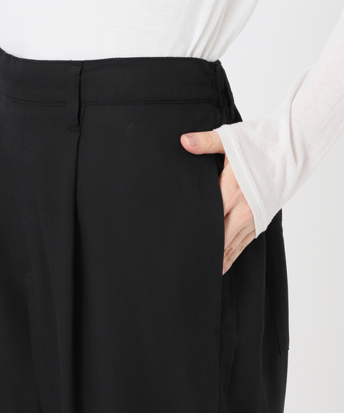 ワイドパンツ パンツ 「追加6」手洗い可 / セルロースワイドパンツ レディースの画像