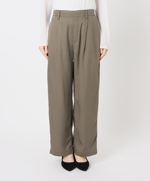 ワイドパンツ パンツ 「追加6」手洗い可 / セルロースワイドパンツ レディースの画像