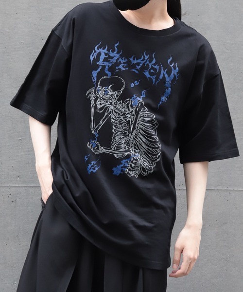【L.E.D別注】GUHROOVY 半袖 Tシャツ M【入手困難】 REZEN（リゼン） tシャツ ガシャドクロ半袖Tシャツ メンズ : ZOZOTOWN