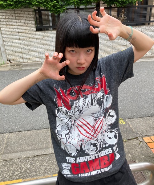 tシャツ ガンバの冒険(ノロイヘザーブラック)-復刻版- メンズ