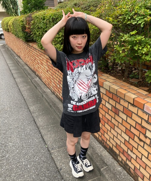 匿名配送/ガンバの冒険　Tシャツ　黒　FREE 美品 tシャツ ガンバの冒険(ノロイヘザーブラック)-復刻版- メンズ