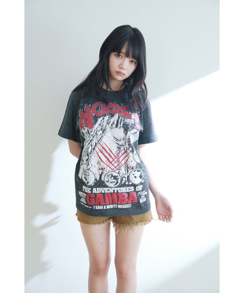 tシャツ ガンバの冒険(ノロイヘザーブラック)-復刻版- メンズ