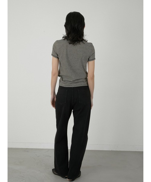 パンツ LA PEAU DE GEM High waist straight denim LA PEAU DE GEM