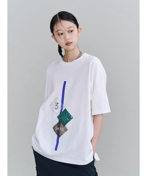 UN3D.（アンスリード） tシャツ 半袖 SQUARE FILM PRINT T SHIRT