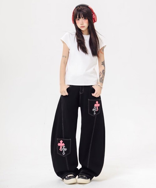 「Ressaca」 デニムパンツ M ブラック レディース_画像5